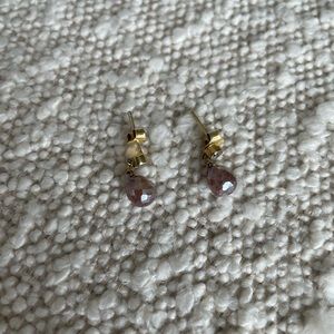 Leah Alexandra Blush Moonstone Isabel Drop Earrings